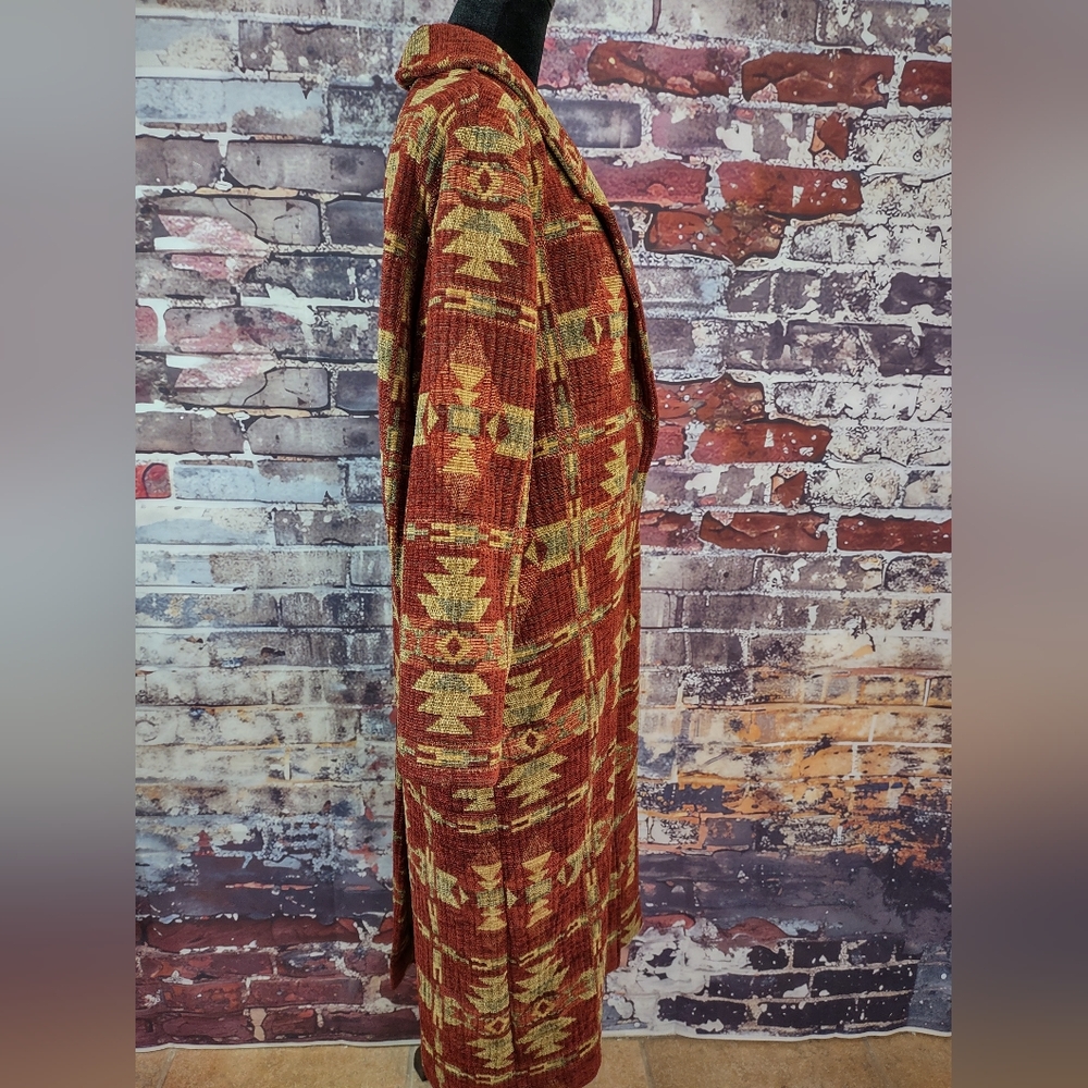 Rustic Aztec Patterned Women's Blazer - image 8